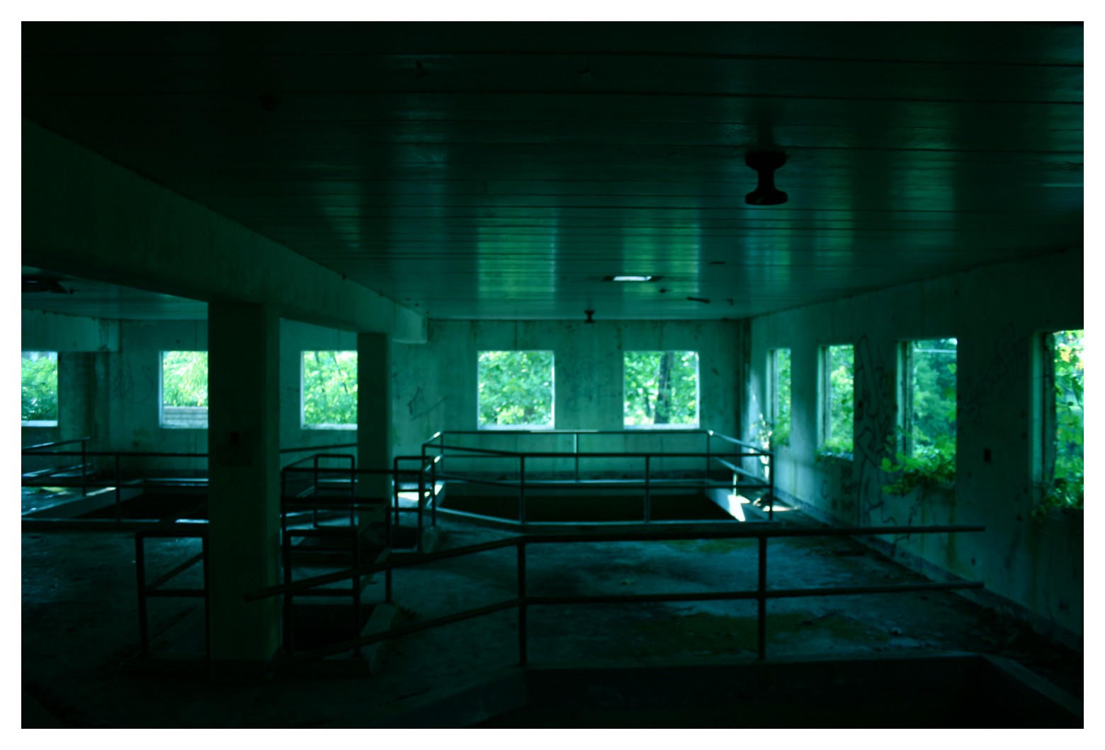 Industrial water purification plant with filtration and treatment equipment