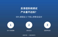 反渗透系统调试后产水量达不到设计值？90%都是这3个参数没设对
