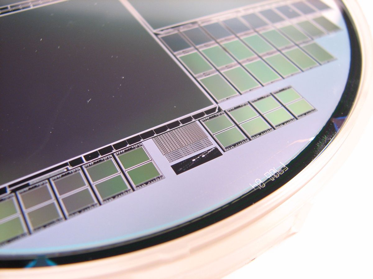 Semiconductor wafer used in microelectronics manufacturing