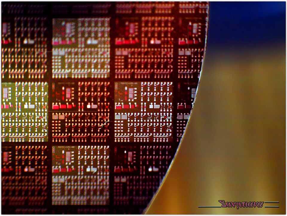 Semiconductor wafer for microelectronics
